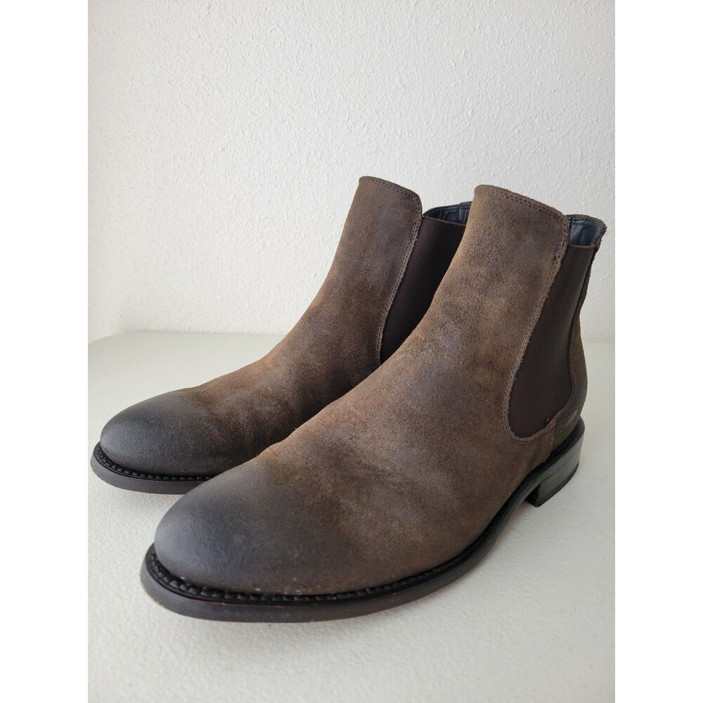Thursday Boot Co Cavalier Dark Brown Suede Chelsea Boots Men’s 7.5 Goodyear Welt - Picture 9 of 16